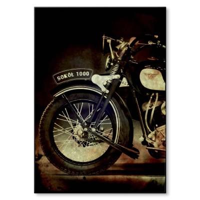 Plakat metalowy Motocykl Sokół Prezent