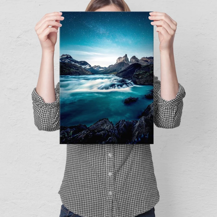 Plakat metalowy Magiczne jezioro Prezent