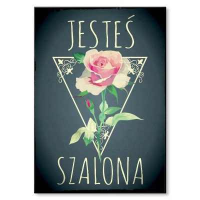 Plakat metalowy Jesteś szalona Prezent