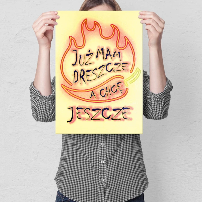 Plakat metalowy Już mam dreszcze Prezent