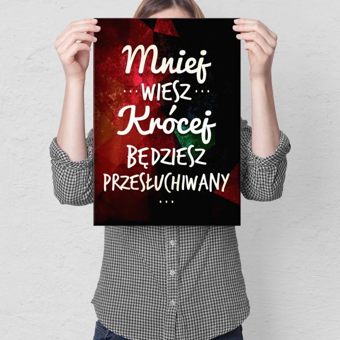 Plakat metalowy Przesłuchanie Prezent