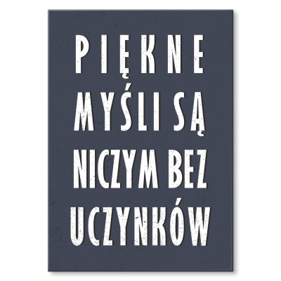 Plakat metalowy Piękne myśli Prezent