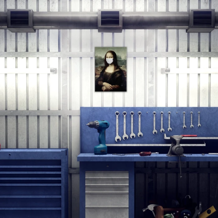Plakat metalowy Masked Mona Prezent