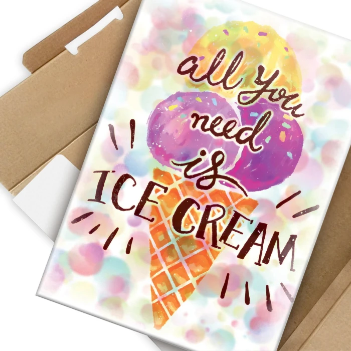 Plakat metalowy Ice cream Lody Prezent