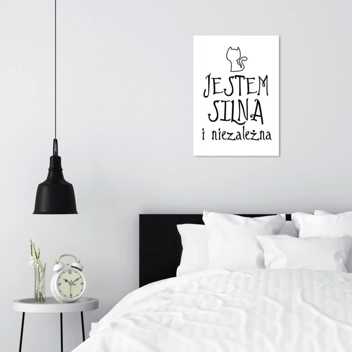 Plakat metalowy Silna i niezależna Prezent