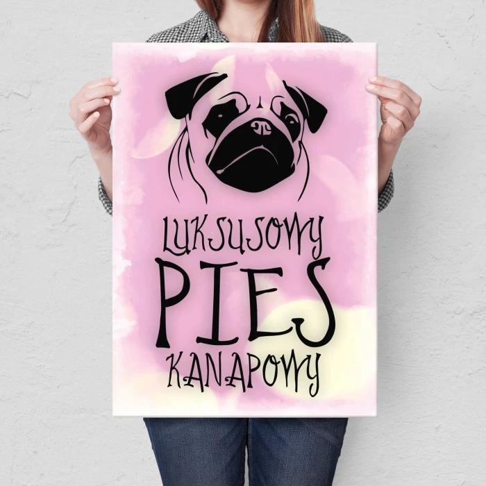 Plakat metalowy Pies kanapowy Prezent
