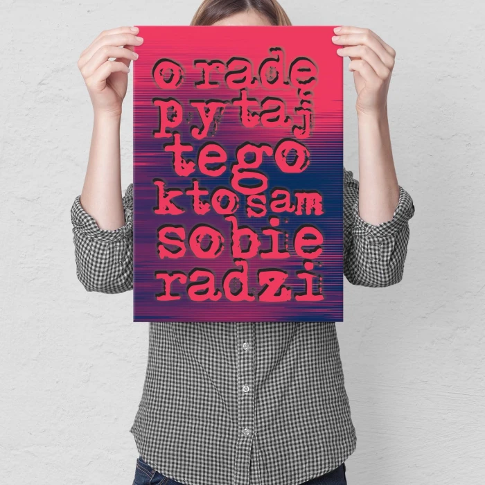 Plakat metalowy Pytaj o radę Prezent