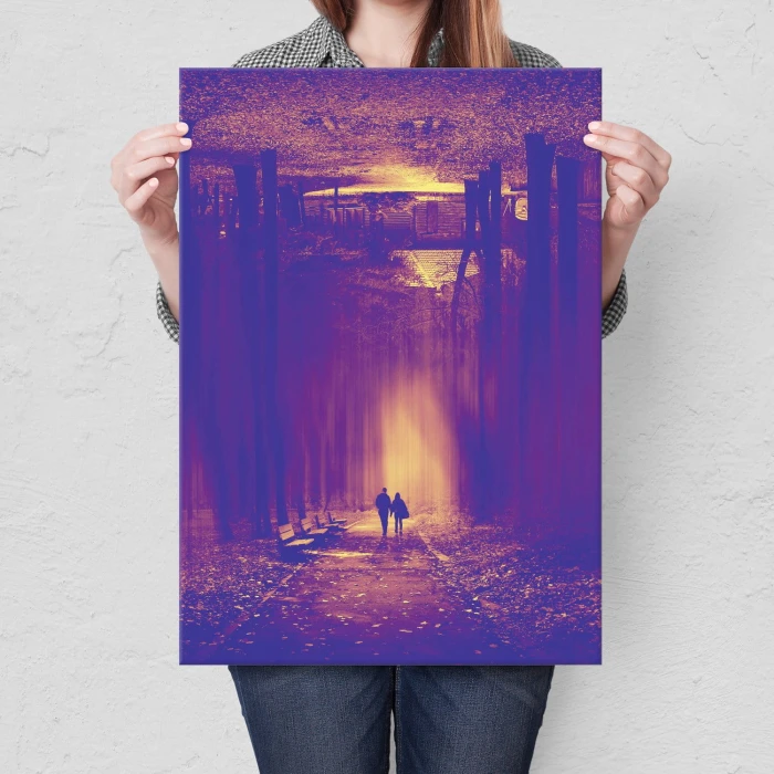 Plakat metalowy Spacer Prezent