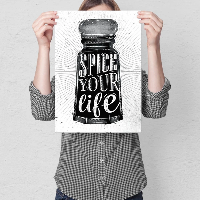 Plakat metalowy Spice your life Prezent