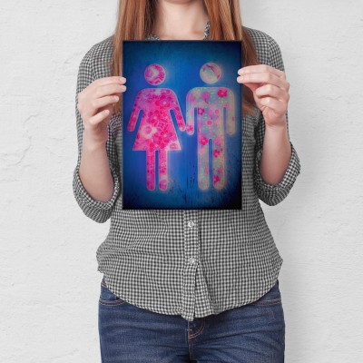 Plakat metalowy Magic couple Prezent