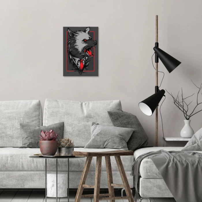 Plakat metalowy Wilk z mafii Prezent