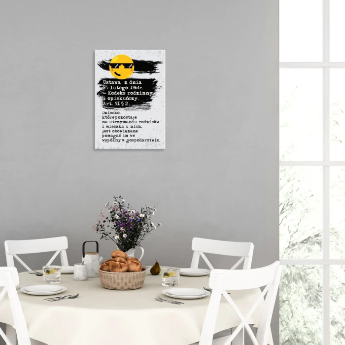 Plakat metalowy Kodeks rodzinny Prezent