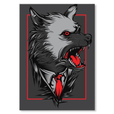 Plakat metalowy Wilk z mafii Prezent
