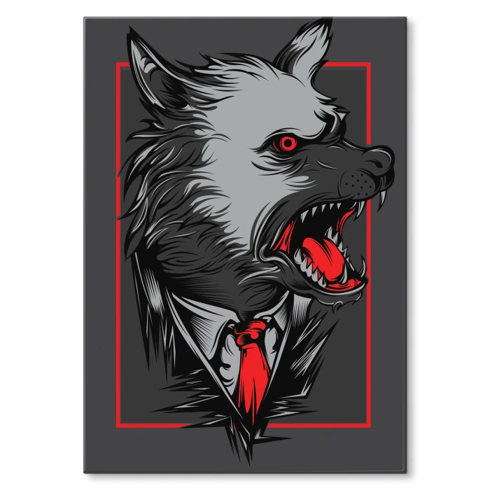 Plakat metalowy Wilk z mafii Prezent