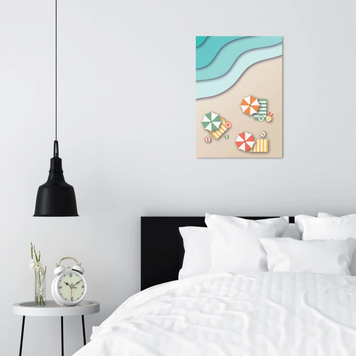 Plakat metalowy Plaża Prezent