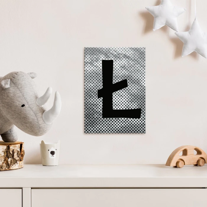 Plakat metalowy Litera Ł Prezent