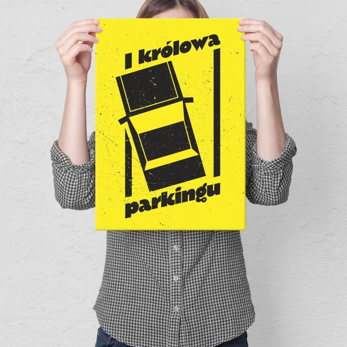 Plakat metalowy Królowa parkingu Prezent