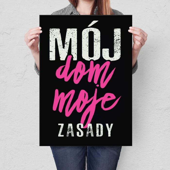 Plakat metalowy Mój dom moje królestwo Prezent