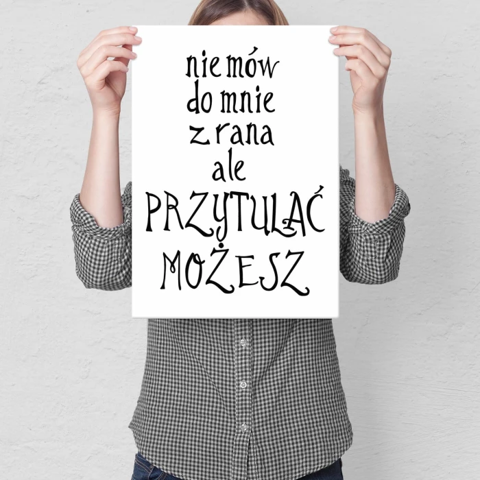 Plakat metalowy Nie mów do mnie Prezent