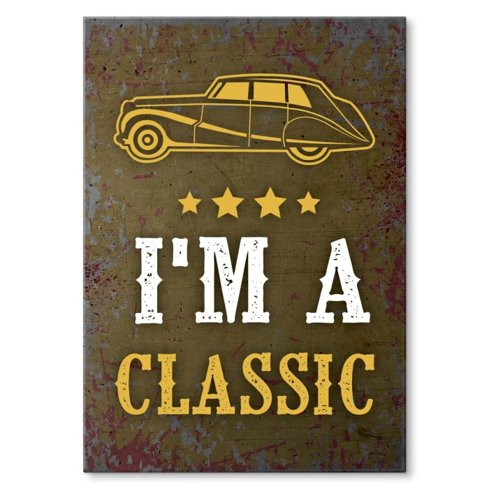 Plakat metalowy Im classic Prezent
