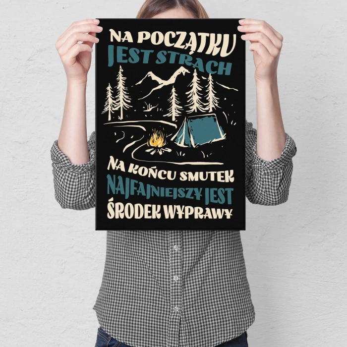 Plakat metalowy Wyprawa Wędrówka Prezent