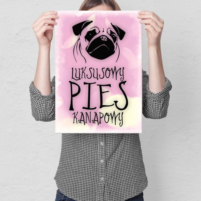 Plakat metalowy Pies kanapowy Prezent