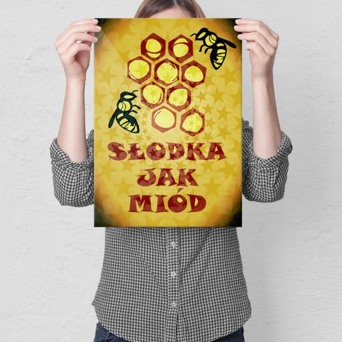 Plakat metalowy Słodka jak miód Prezent