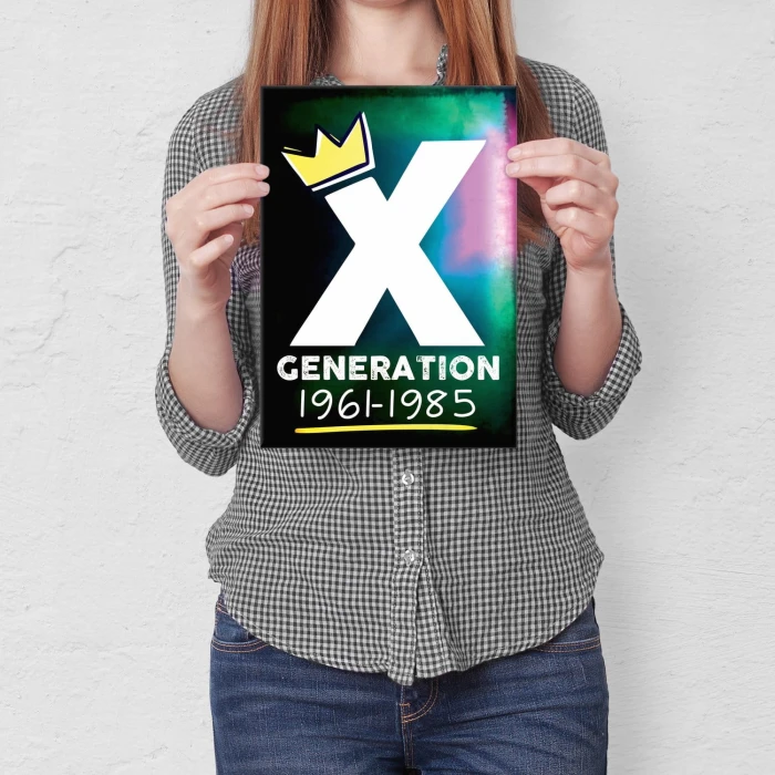Plakat metalowy Pokolenie X Prezent