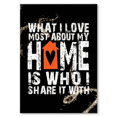 Plakat metalowy To co kocham w domu Prezent