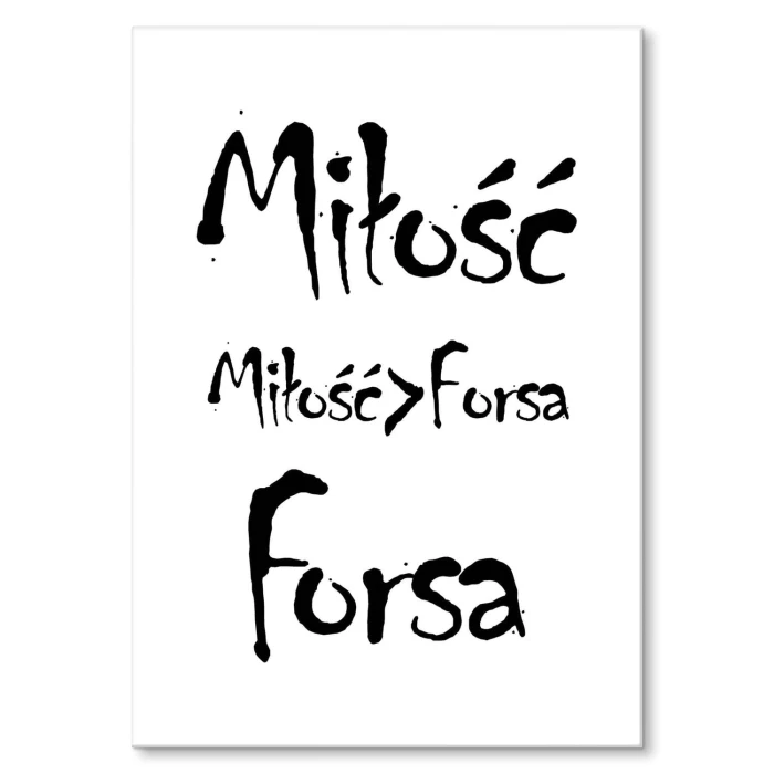 Plakat metalowy Miłość i forsa Prezent