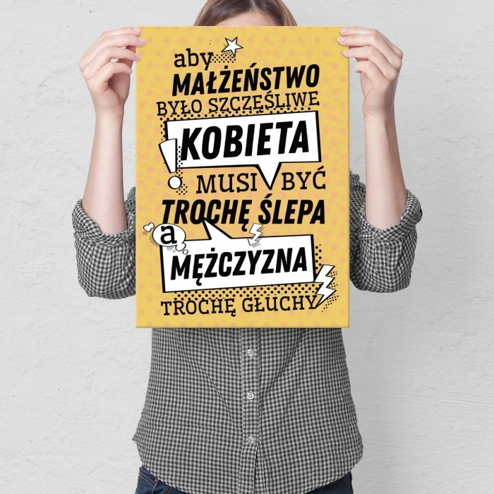 Plakat metalowy Ślepa i głuchy Prezent