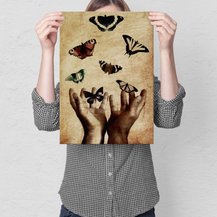 Plakat metalowy Motyle Prezent