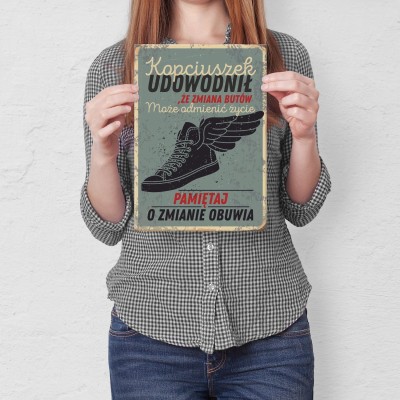 Plakat metalowy Kupciuszek udowodnił Prezent