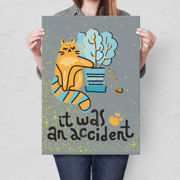 Plakat metalowy an accident Prezent