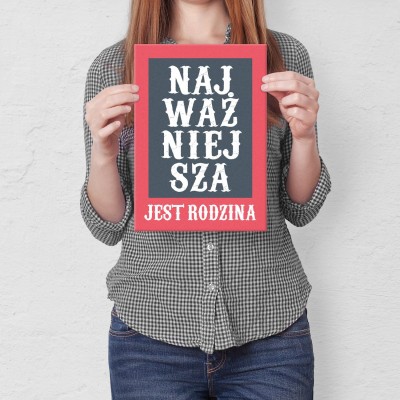 Plakat metalowy Rodzina jest najważniejsza Prezent