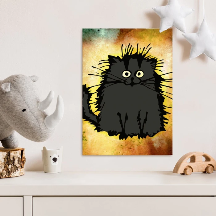 Plakat metalowy Słodki koteł Prezent