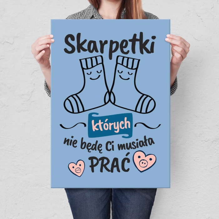Plakat metalowy Skarpetki Prezent