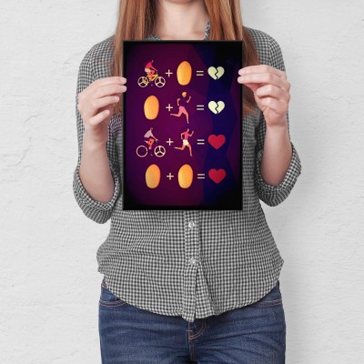 Plakat metalowy Love activity Prezent