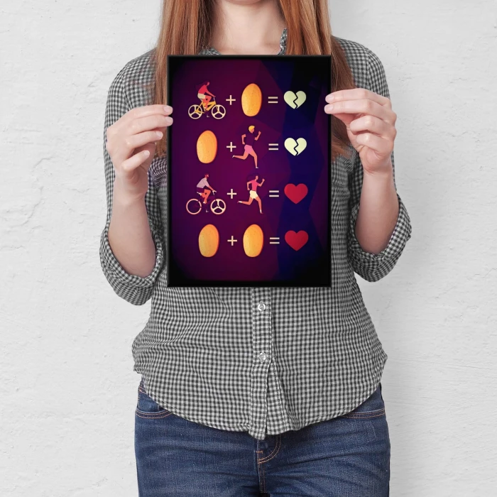 Plakat metalowy Love activity Prezent