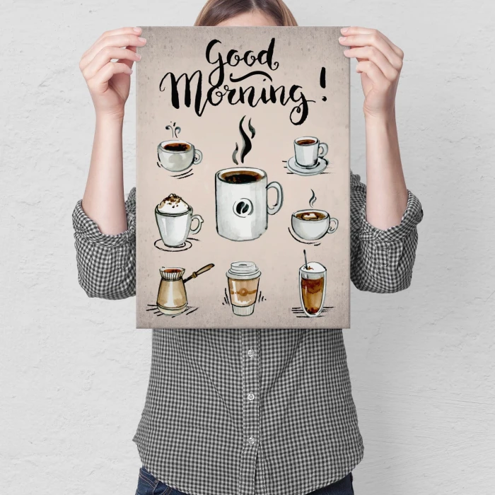 Plakat metalowy Good morning! Prezent