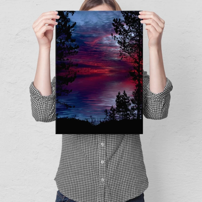 Plakat metalowy Lovely lake Prezent