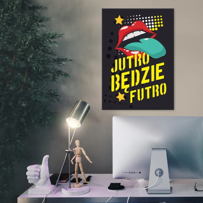 Plakat metalowy Jutro będzie futro Prezent