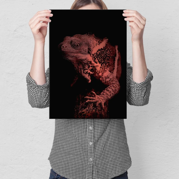 Plakat metalowy Jaszczur Prezent