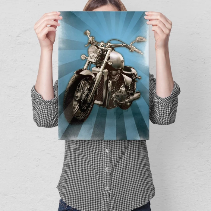 Plakat metalowy Motocykl Prezent
