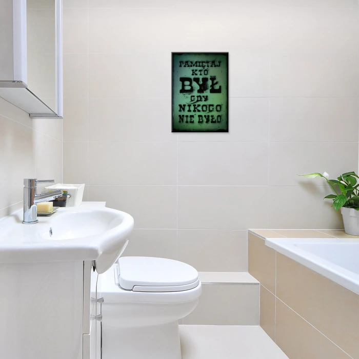 Plakat metalowy Pamiętaj kto był Prezent