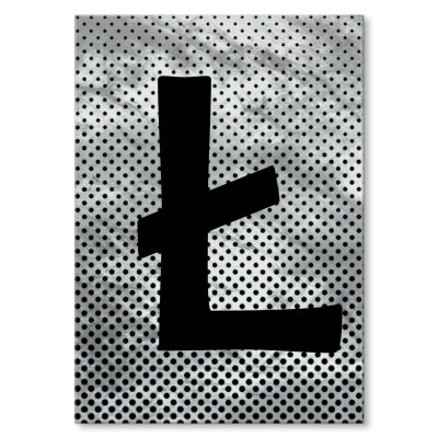 Plakat metalowy Litera Ł Prezent