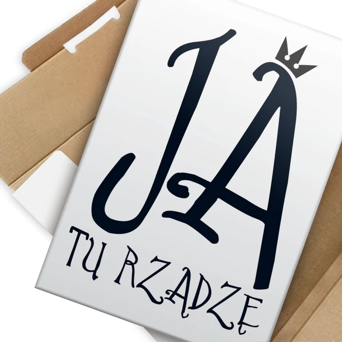 Plakat metalowy Ja tu rządzę Prezent