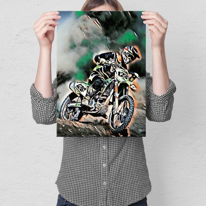 Plakat metalowy Motocykl Prezent