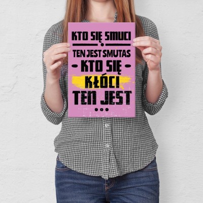 Plakat metalowy Kto się kłóci Prezent