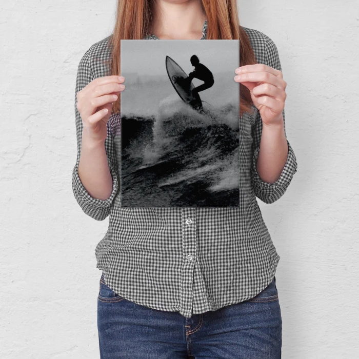 Plakat metalowy Surfing Prezent